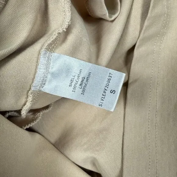 Tuckernuck Hutton Polo Mini Dress Beige Women's Size Small Preppy Pockets - Picture 8 of 10